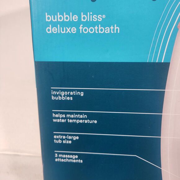Homedics Bubble Bliss Deluxe Foot Bath Heated Massaging Foot Spa Color Pink-NEW - Picture 8 of 8